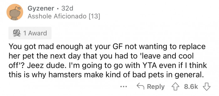 Here's how the Reddit community reacted to the user's situation: