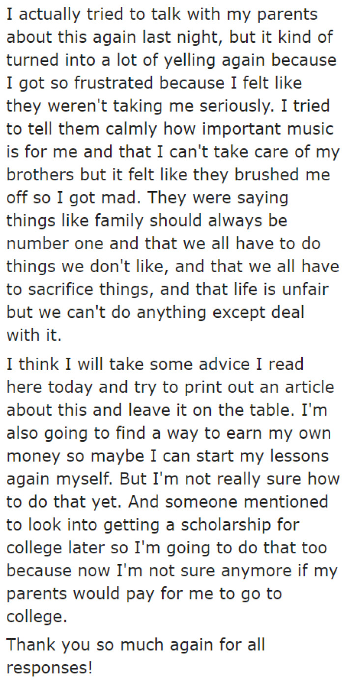 The OP resolved to become independent because the situation at home is frustrating.