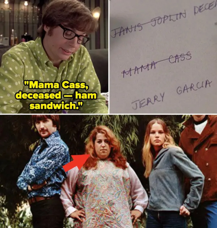 4. Cass Elliot from the band The Mamas and the Papas died from choking on a ham sandwich.