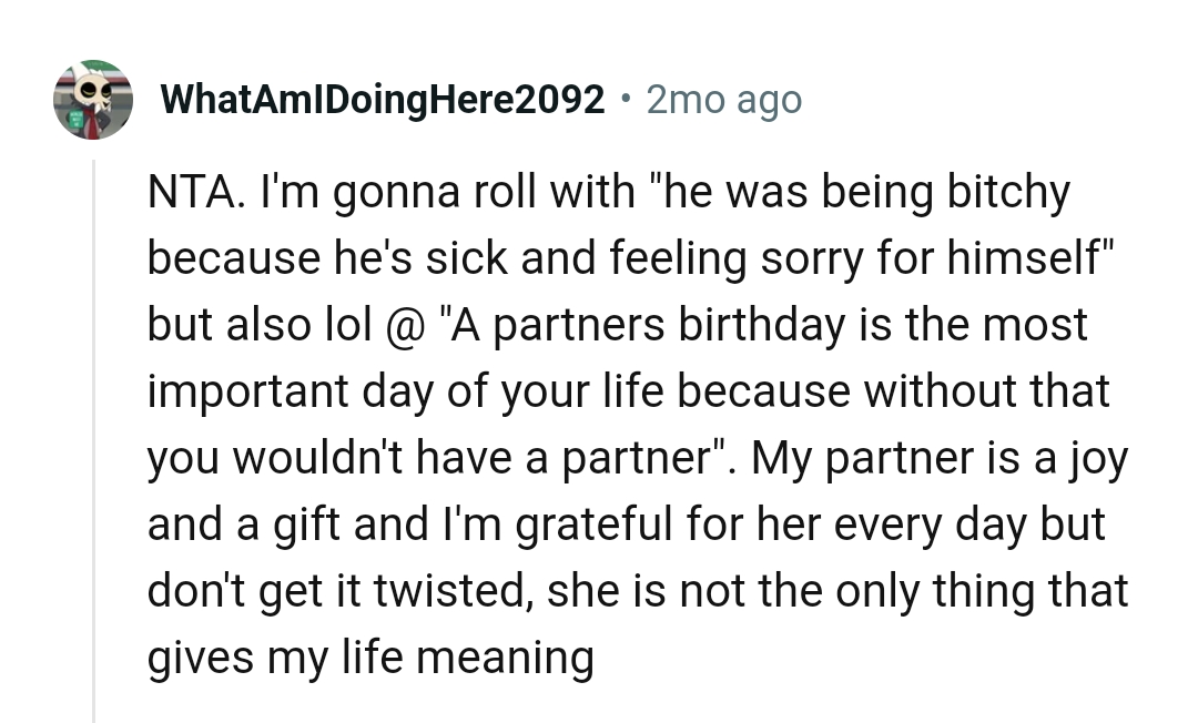 This Redditor's partner is a joy and a gift