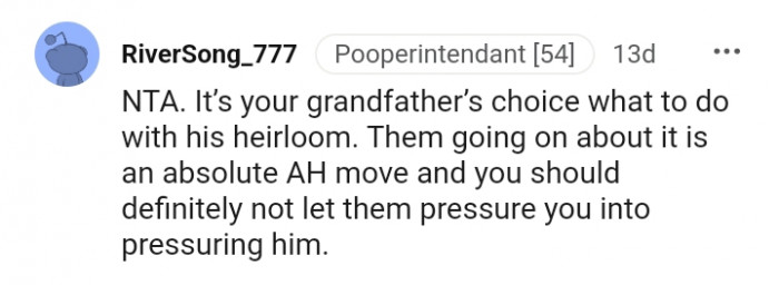 You should definitely not let them pressure you