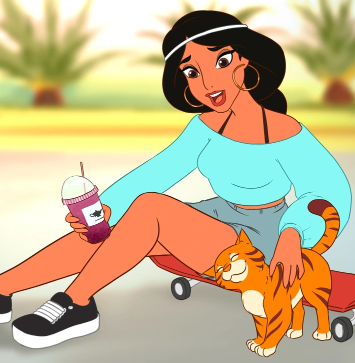 1. Jasmine traded her majestic tiger, Rajah, for a pint-sized feline companion.