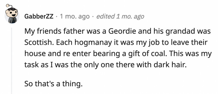 21. Hogmanay happens on December 31st, the eve before the new year