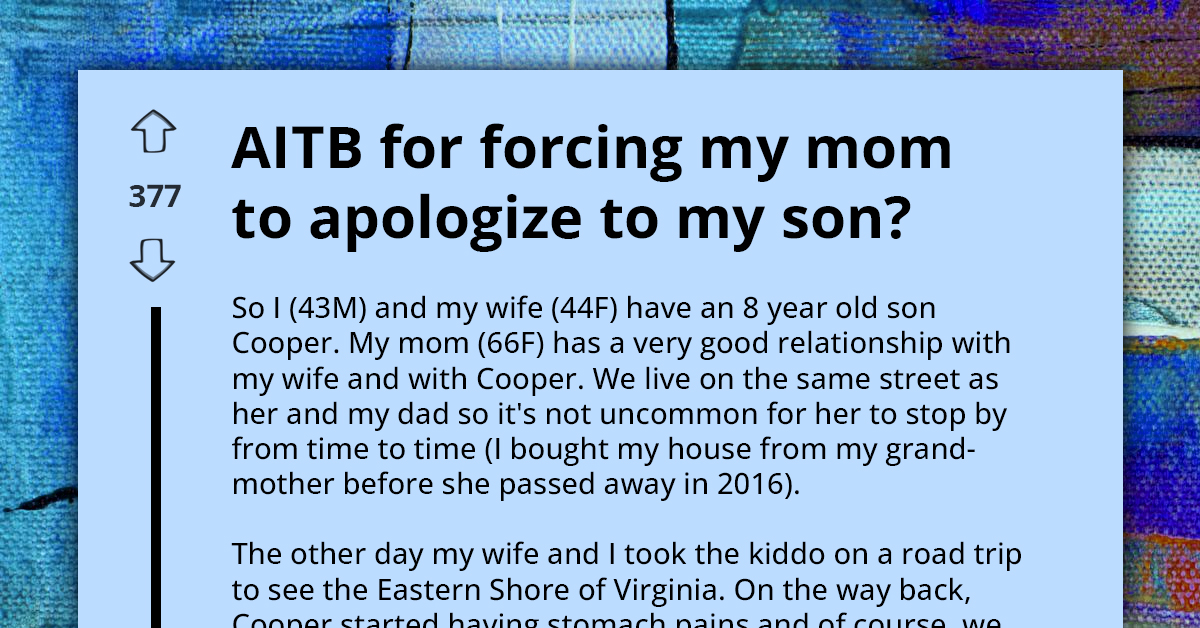 Family Feud Ignites As Father Forces Grandmother To Apologize For Shaming Child's Involuntary Bathroom Mishap