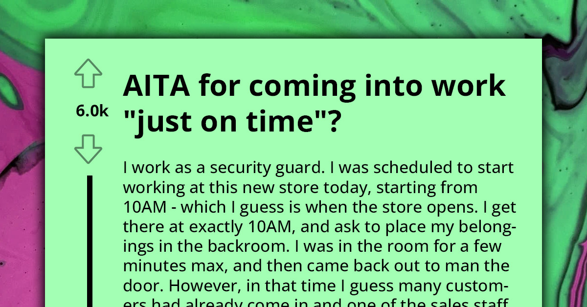 Online Community Reprimands Entitled Employee Who Arrives On Time But Doesn't Start Work On Time