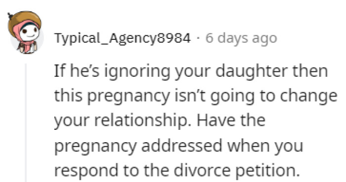 A child isn't going to save the marriage.