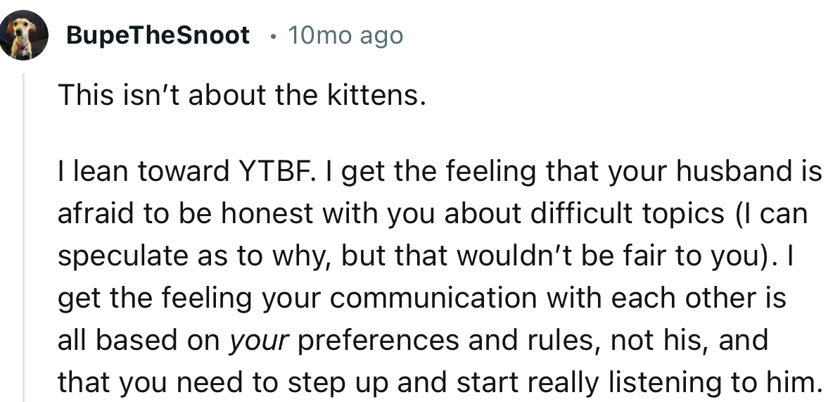 “I Lean Toward YTBF. Your Communication with Each Other Is All Based on Your Preferences and Rules.”