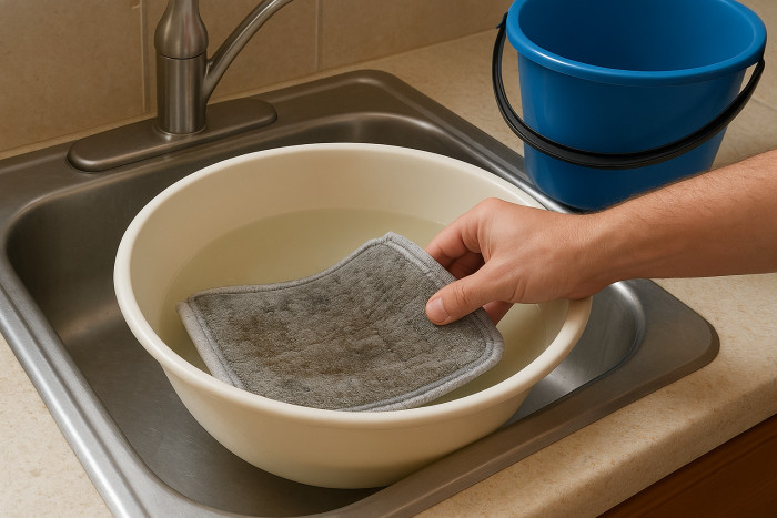 The Redditor couldn’t fathom how the bowl could ever be considered clean again after being used for mop-pad sludge and meat juice in the same lifetime.