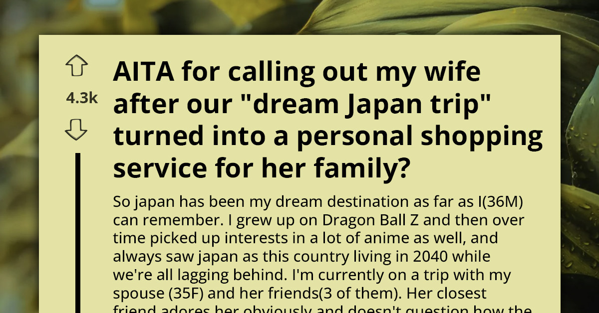 Man Calls Out His Wife For Turning Their Japan Trip Into A Shopping Nightmare