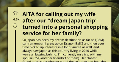 Man Calls Out His Wife For Turning Their Japan Trip Into A Shopping Nightmare