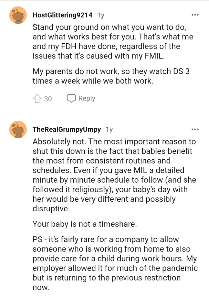 This Redditor advises the OP to stand her ground and do what she wants to