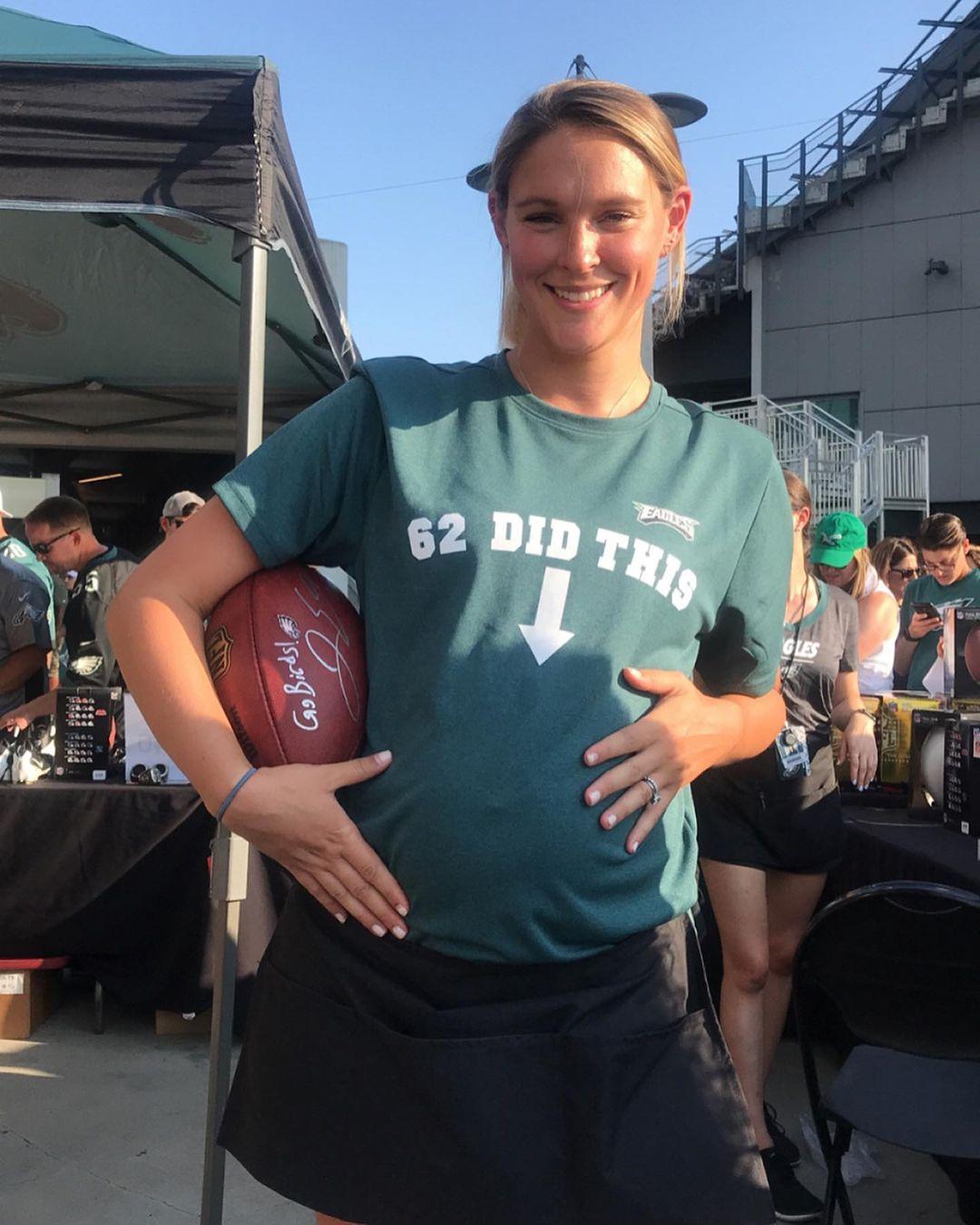 The public fell in love with Kylie when she was nine months pregnant at the 2023 Super Bowl.