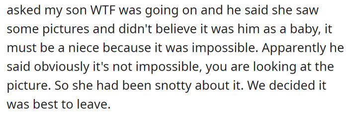 Apparently, she didn't take it well and burst into tears: