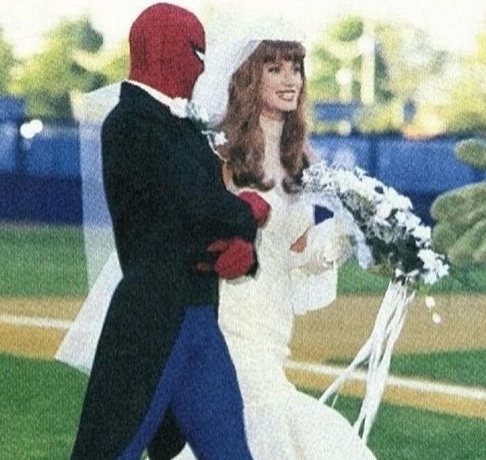 26. Spider-Man And Mary Jane Getting Married At Shea Stadium