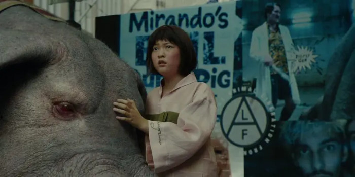 18. Okja, the superpig being taken away to be slaughtered in Okja
