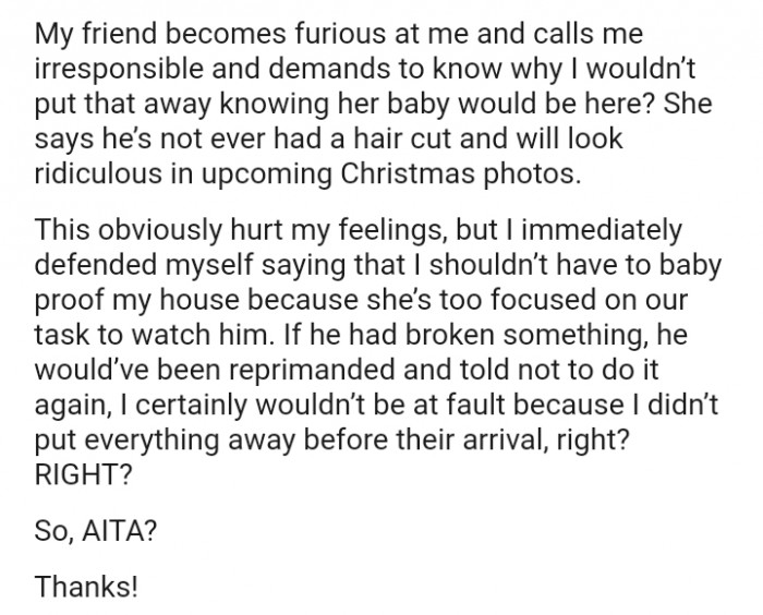 If he had broken something, he would’ve been reprimanded