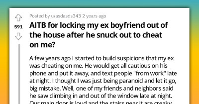 Jilted Girlfriend Locks Window to Prevent Cheating Boyfriend from Sneaking Back into the House, Leaving Him Out in Freezing Temperatures