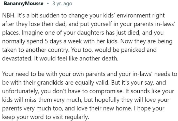 Both your need to be with your own parents and your in-laws' desire to be with their grandchildren are valid