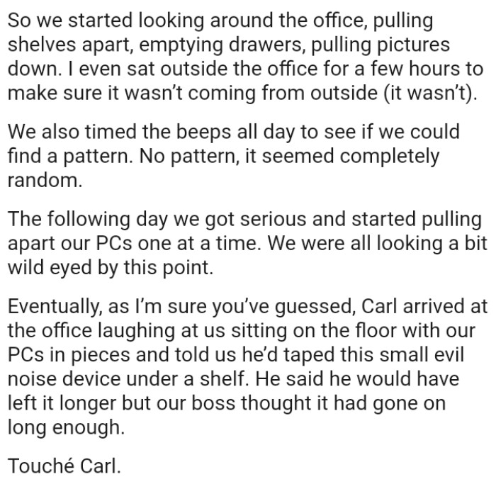 The following day, they got serious and started pulling apart their PCs one at a time