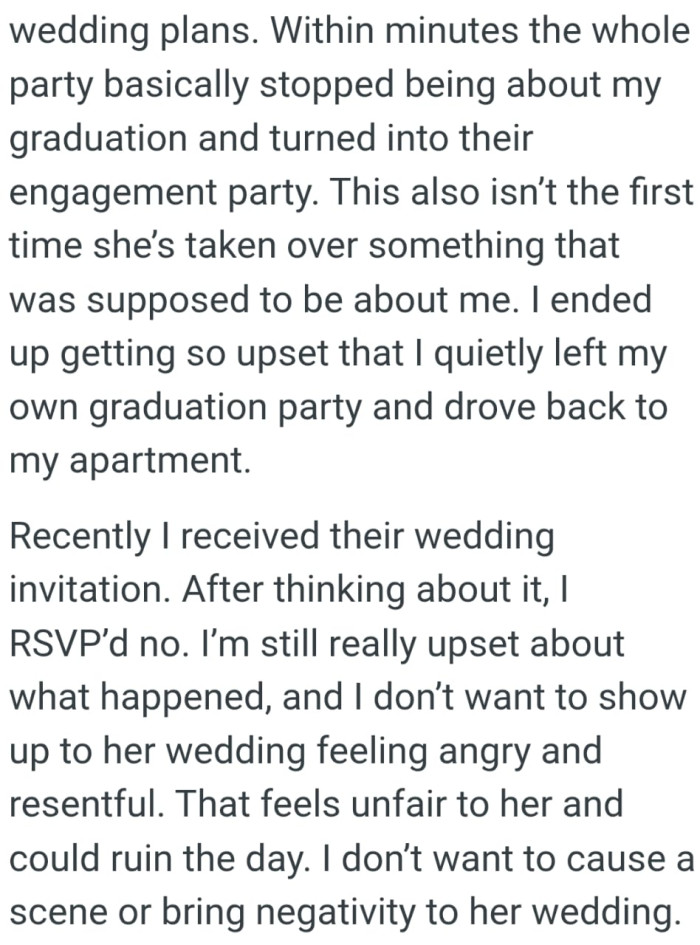 OP receives their wedding invitation