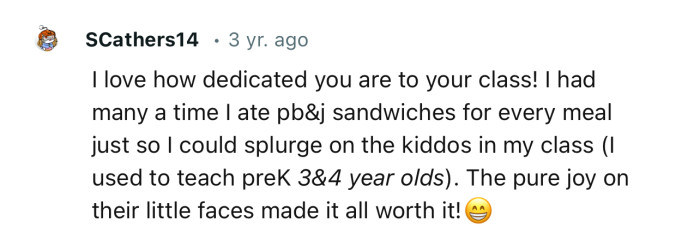 Shoutout to teachers who love their kids and do everything possible to put a smile on their faces despite the challenges of the job