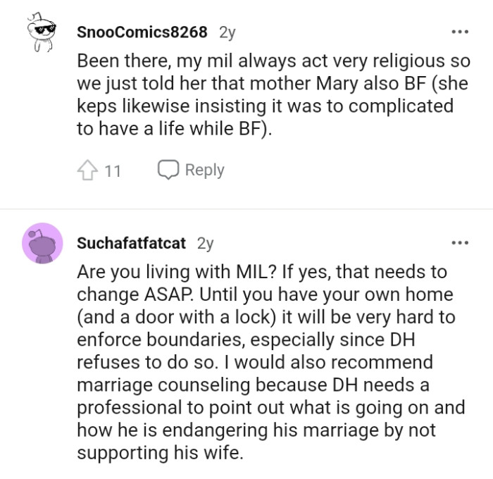 Until the OP has her own home, it may be very hard for her to enforce boundaries