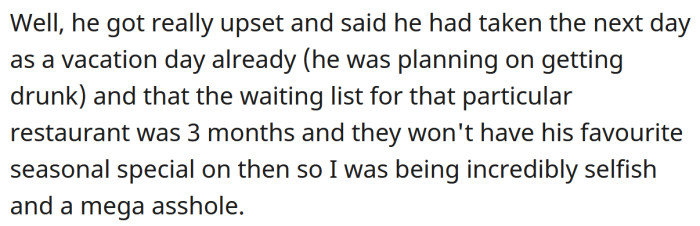 The OP's boyfriend was extremely upset and accused her of being 