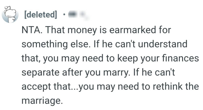 The OP needs to rethink the marriage