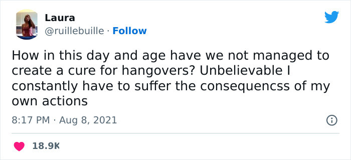 31. No cure for hangover