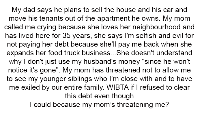 My mom called me crying,