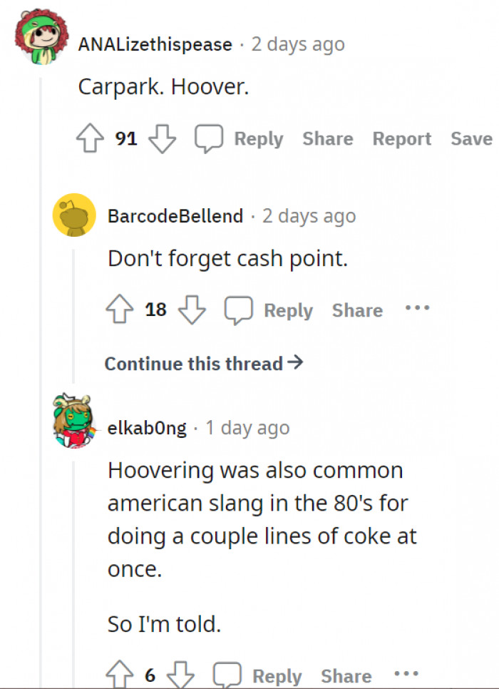 12. Hoovering and cash points