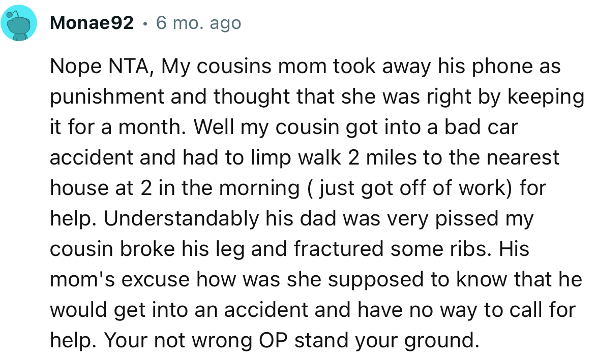 This is a sad story. Phones are definitely a must-have for kids in case of an emergency.