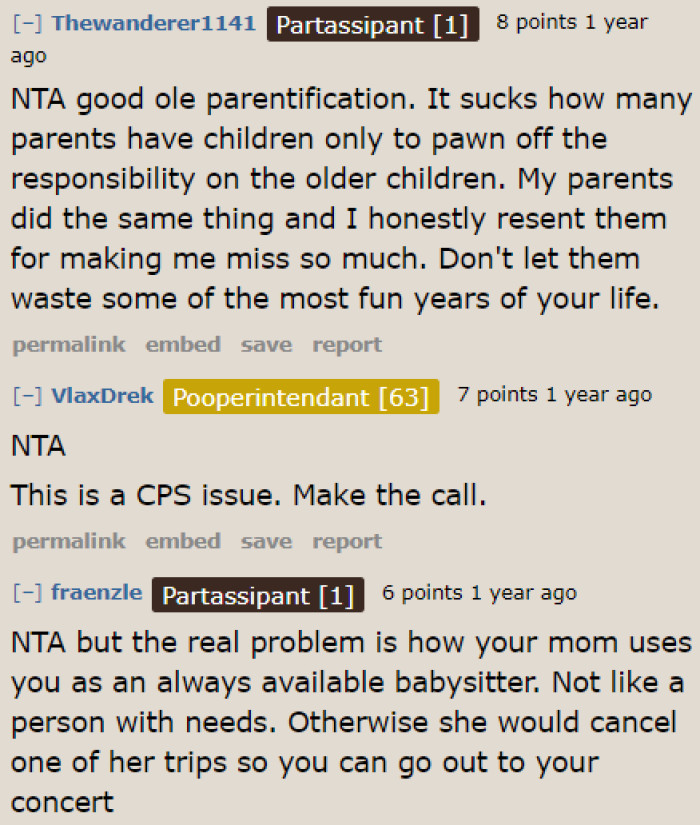 Redditors Advise the OP to Contact CPS and Make Them Aware of the Situation.