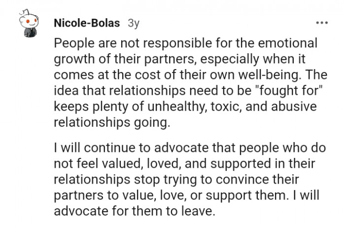 This Redditor will continue to advocate for those who do not feel loved to stop trying