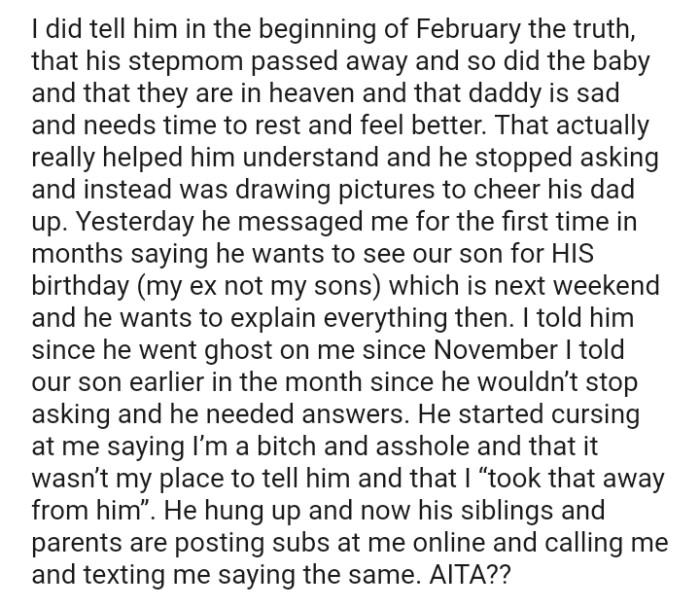 The OP's son stopped asking and instead was drawing pictures to cheer his dad up