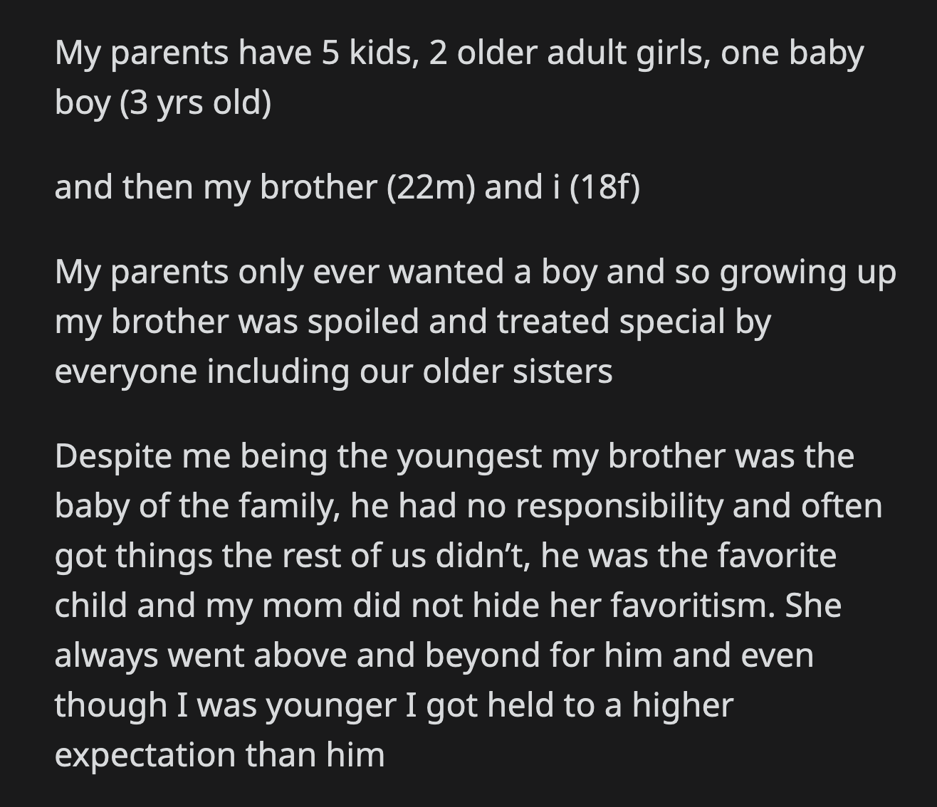 She asked them to talk to their brother and try to coax him into getting a job.