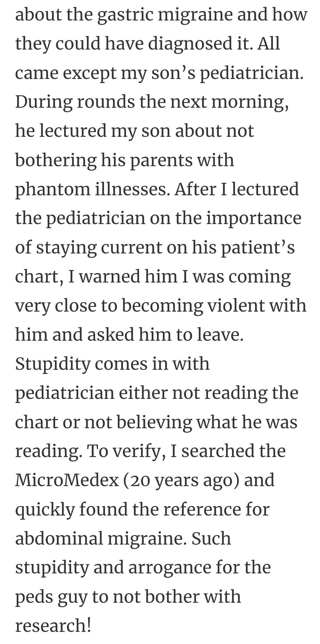 The gastric migraine