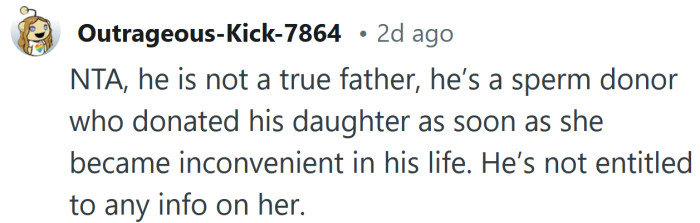 He is not a true father.