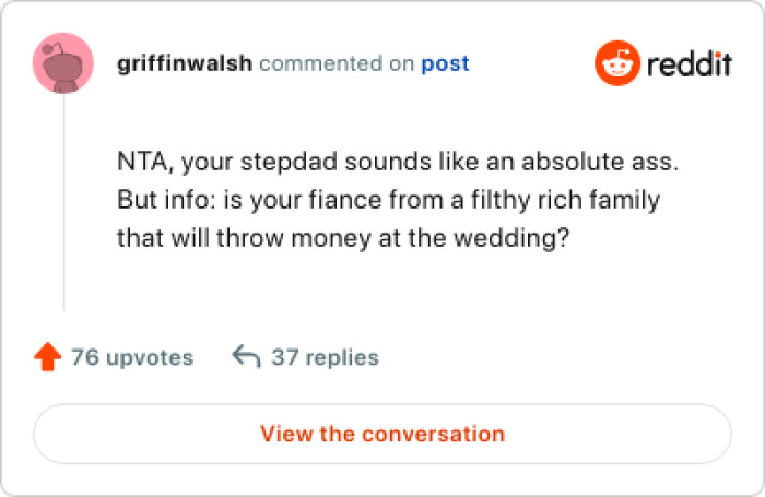 OP's Stepdad Sounds Like an Absolute AH