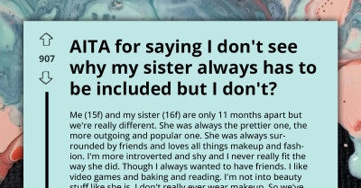 Teen Calls Out Her Parents For Always Making Her Feel Like a Freak While Making Her Sister Feel Included