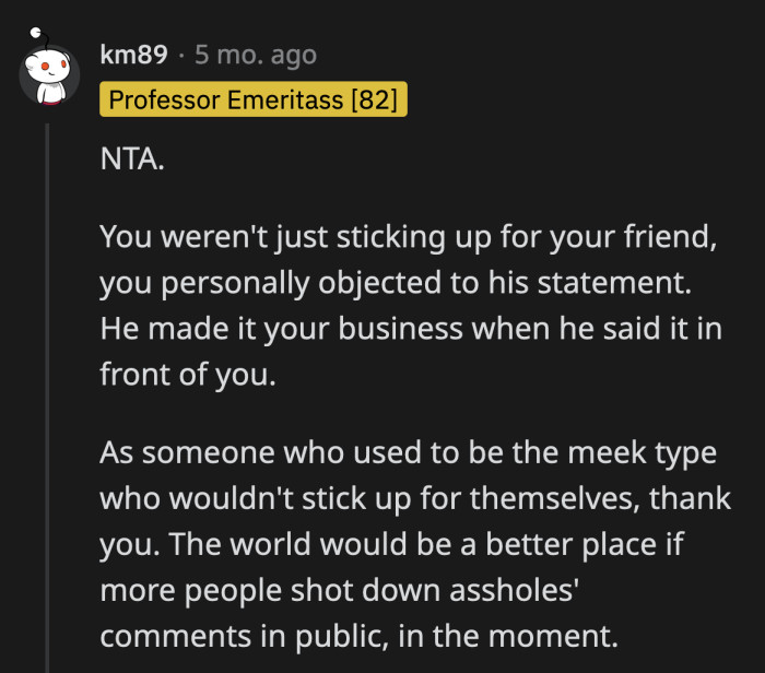 OP shouldn't listen to her boyfriend. She did the right thing. Meddling isn't always bad, especially in a situation like this.