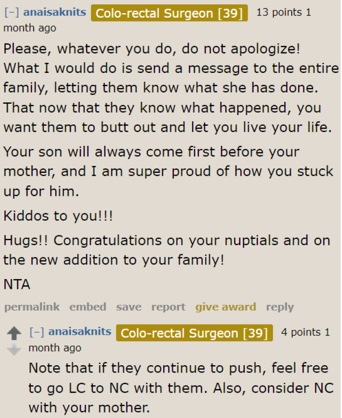 There's no need to apologize. The OP only needs to go NC.