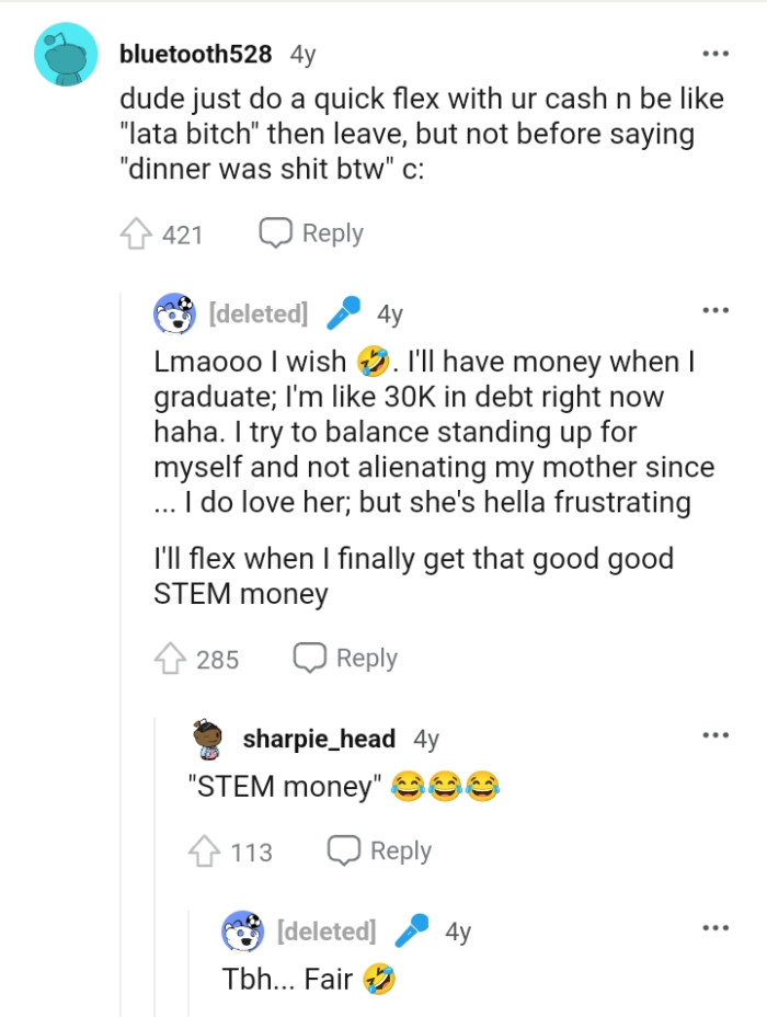 This Redditor tries to balance standing up for themselves