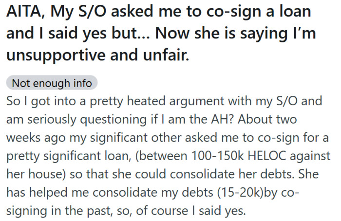 A loan request that started as a simple yes quickly turned into a conflict neither expected.