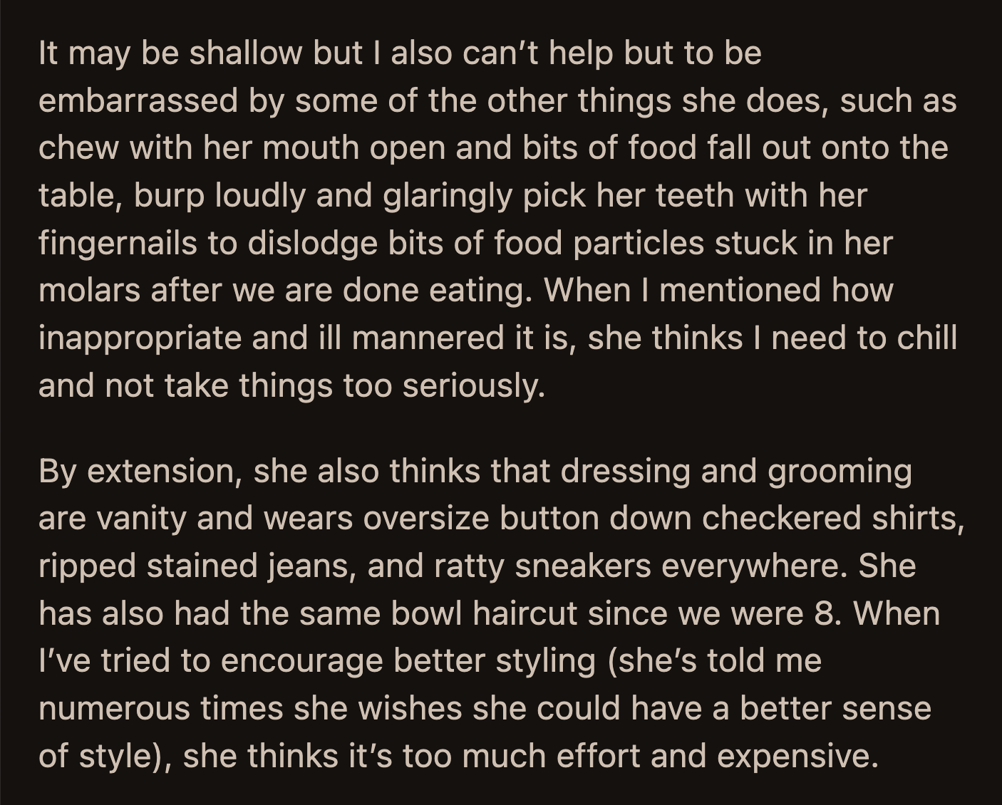 When May invited her, OP gave a non-committal 