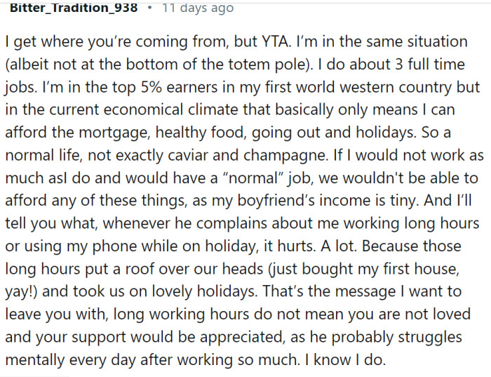 This Redditor is in the boyfriend's position: