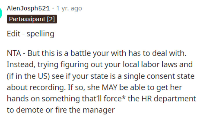 She must deal with this battle on her own, and it will ultimately benefit her, regardless of the outcome.
