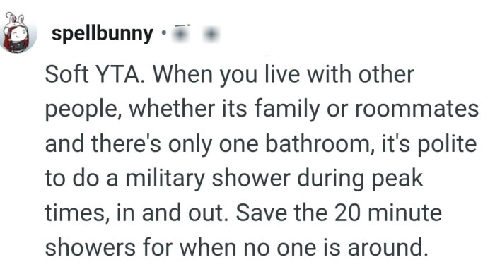 There's just one bathroom