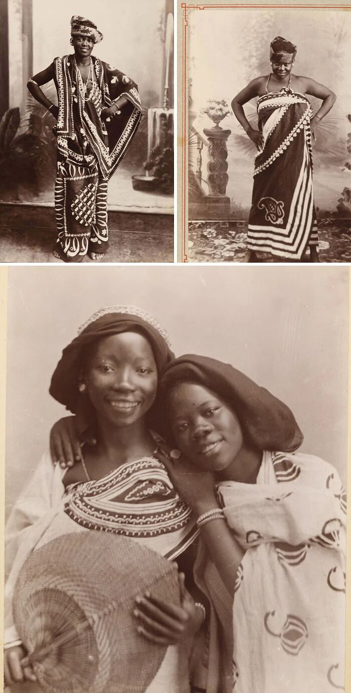 "Ladies From Zanzibar, Tanzania, Dressed On Their Best, Some Have Gold Chains And Bright Smiles, Circa 1890s And 1900s"