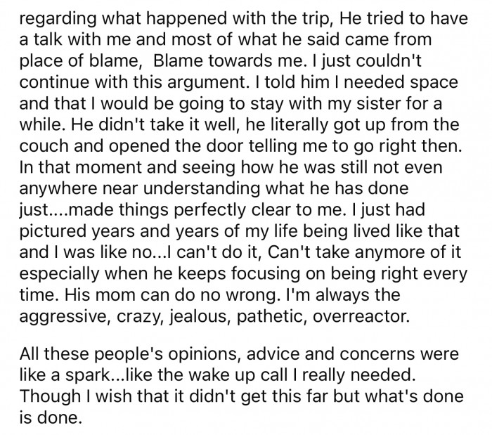 The Reddit community's advice helped OP make a tough decision.